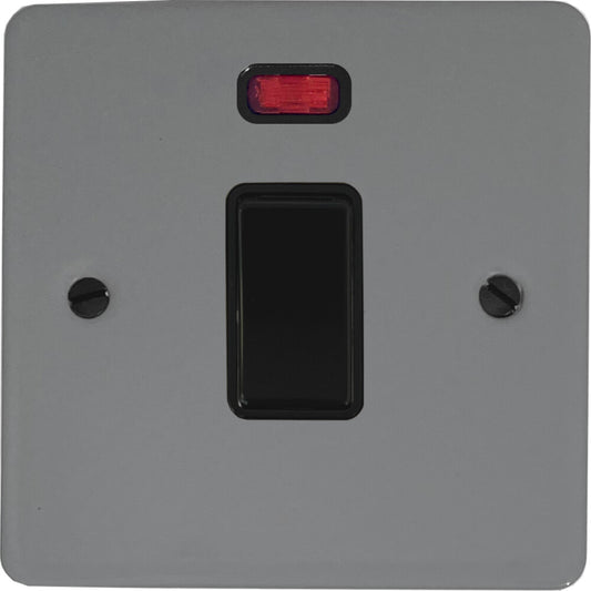 Flat Light Grey 20A Dp Switch + Neon