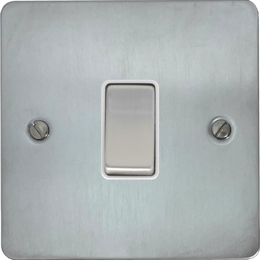 Flat Satin Chrome 1 Gang 2 Way Switch