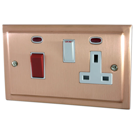 Victorian Rose Gold Cooker Socket