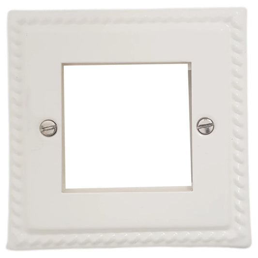 Georgian Flat White 1 Gang 2 Module Data Plate