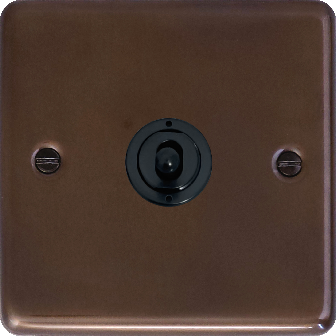 Contour Medium Bronze 1 Gang Intermediate Toggle Switch (Black Toggle)
