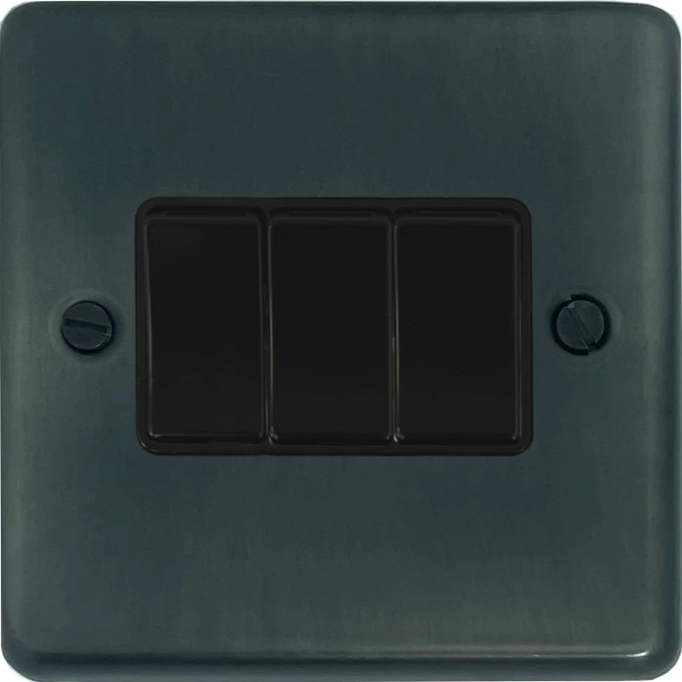 Contour Slate Effect 3 Gang Switch