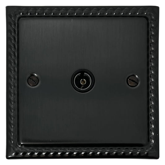 Georgian Black Bronze 1 Gang Coax Point