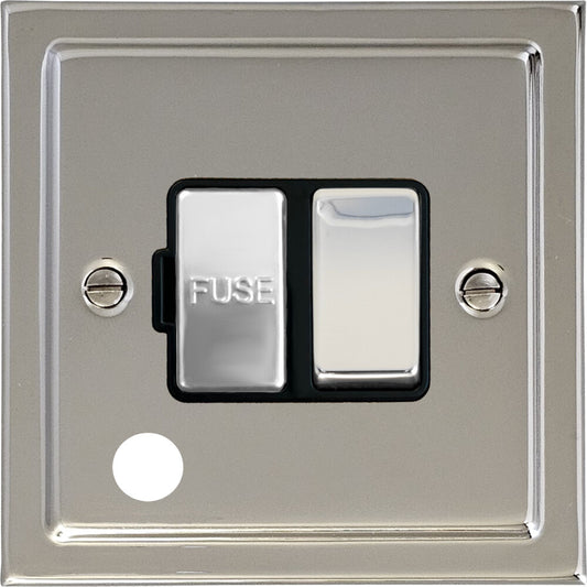 Victorian Polished Nickel Swt. Fused Spur & F/Outlet