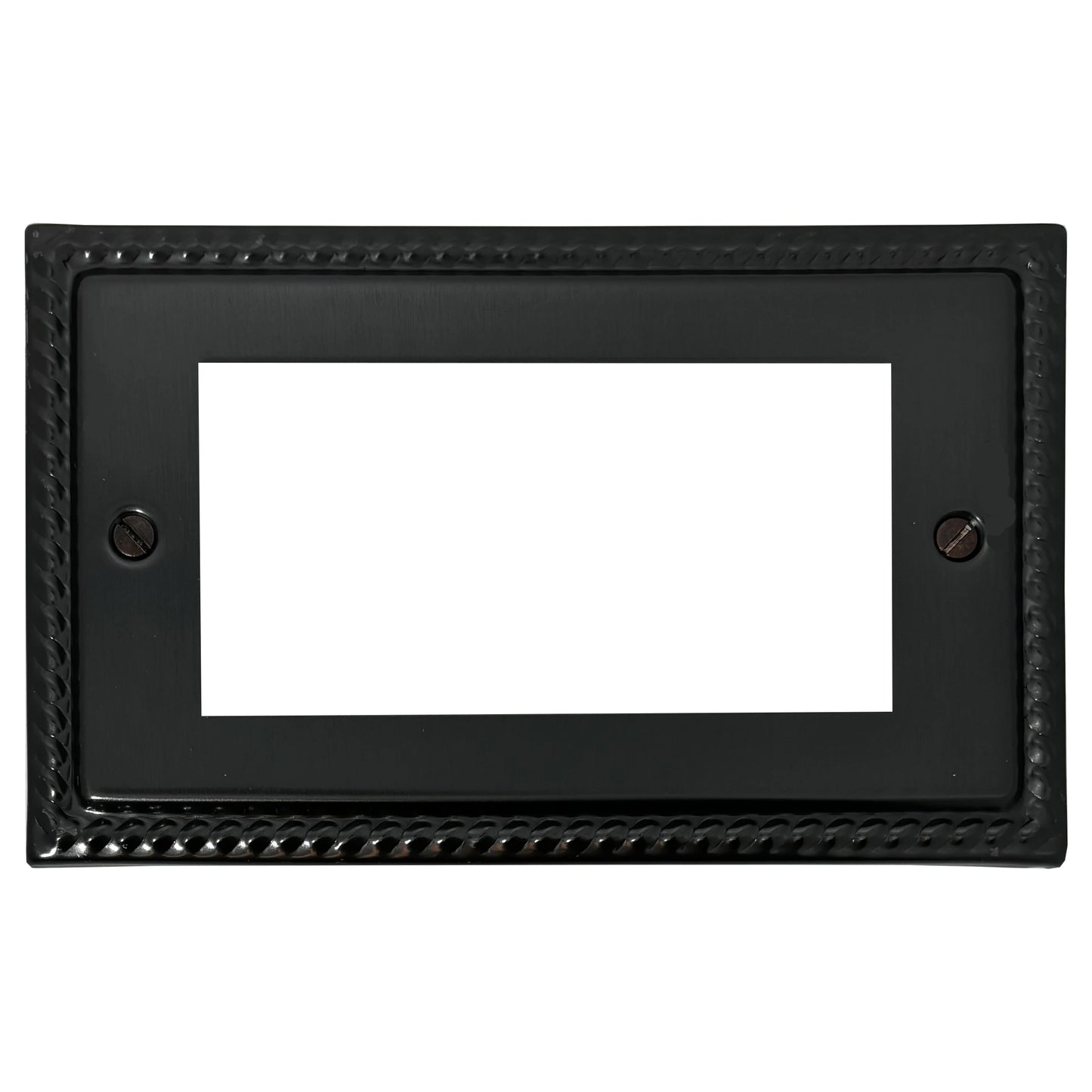 Georgian Black Bronze 2 Gang 4 Module Plate
