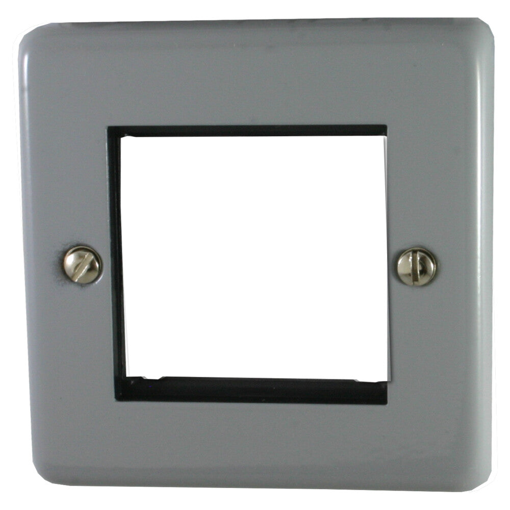 Contour Light Grey 1 Gang 2 Mod Euro