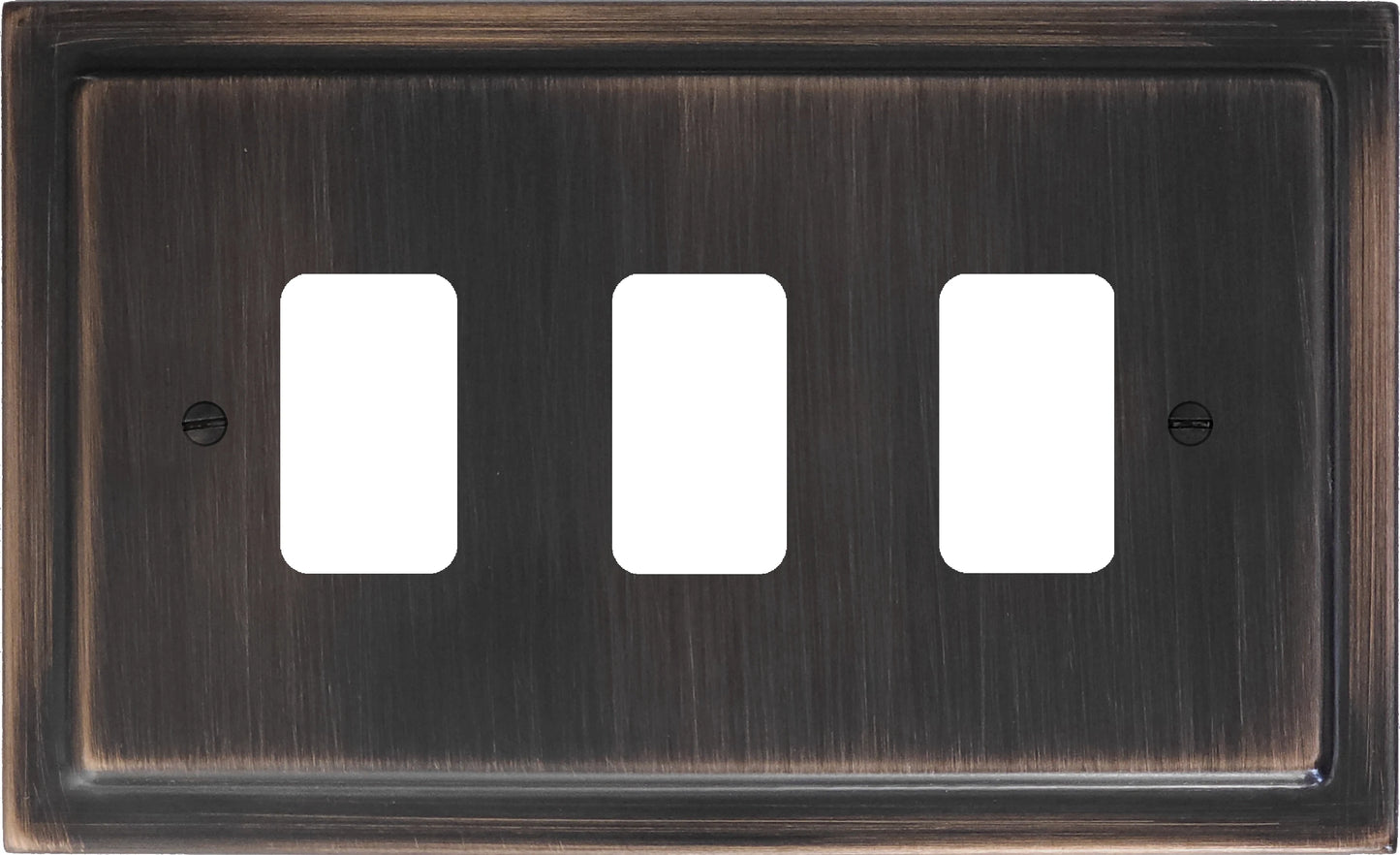 Victorian Antique Copper 3 Gang Grid Plate