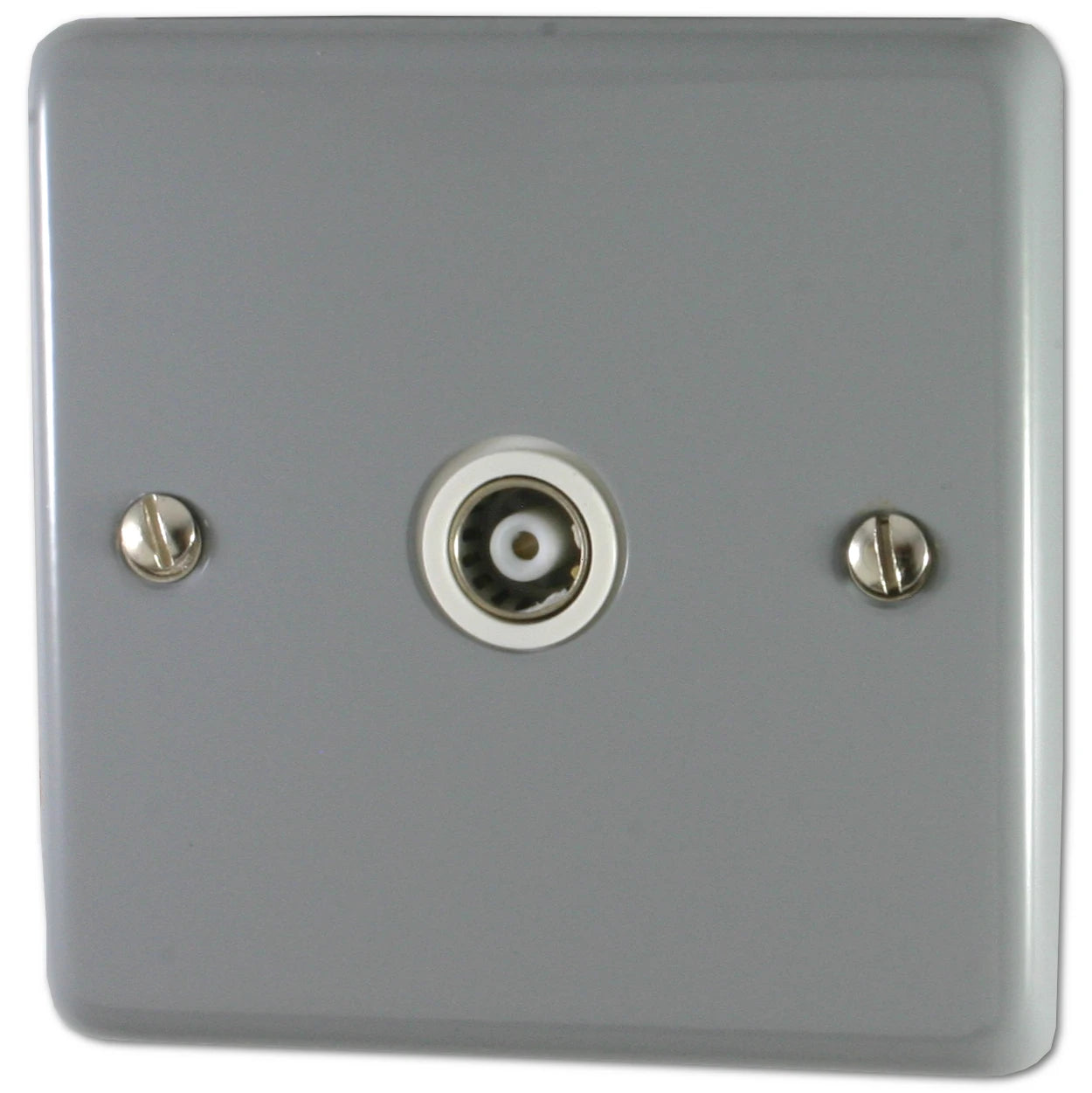 Contour Light Grey 1 Gang Coax Point