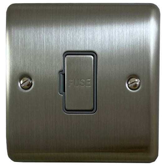 Basics Brushed Steel Unswitched Spur