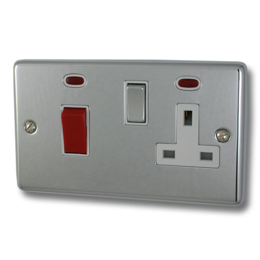 Contour Polished Chrome 45 Amp Switch & 13 Socket