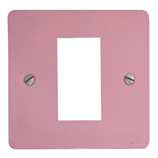Flat Gloss Pink 1 Gang 1 Module Plate