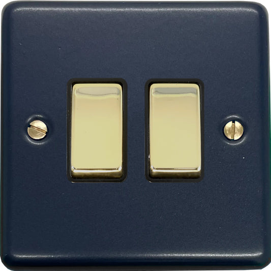 Contour Blue 2 Gang Switch