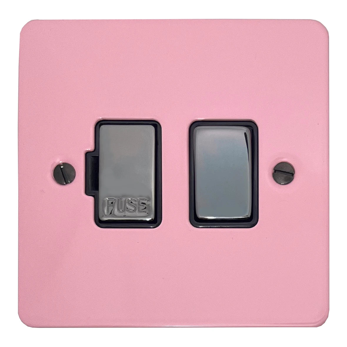 Flat Gloss Pink Switched Fuse Spur (Black Nickel Switch/Black Insert)