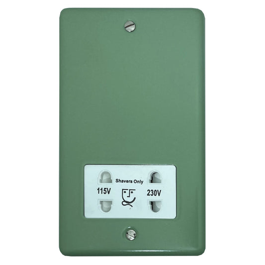 Classic Sage Green Shaver Socket (White Insert)