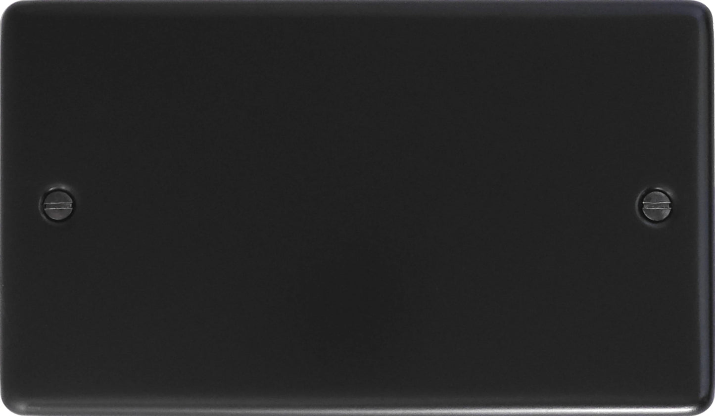 Contour Flat Black 2 Gang Blank