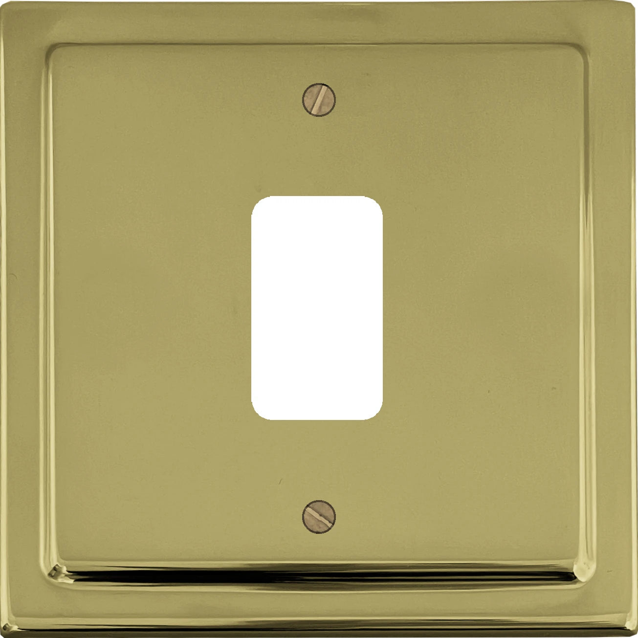 Victorian Polished Brass 1 Gang Grid Grid Plate