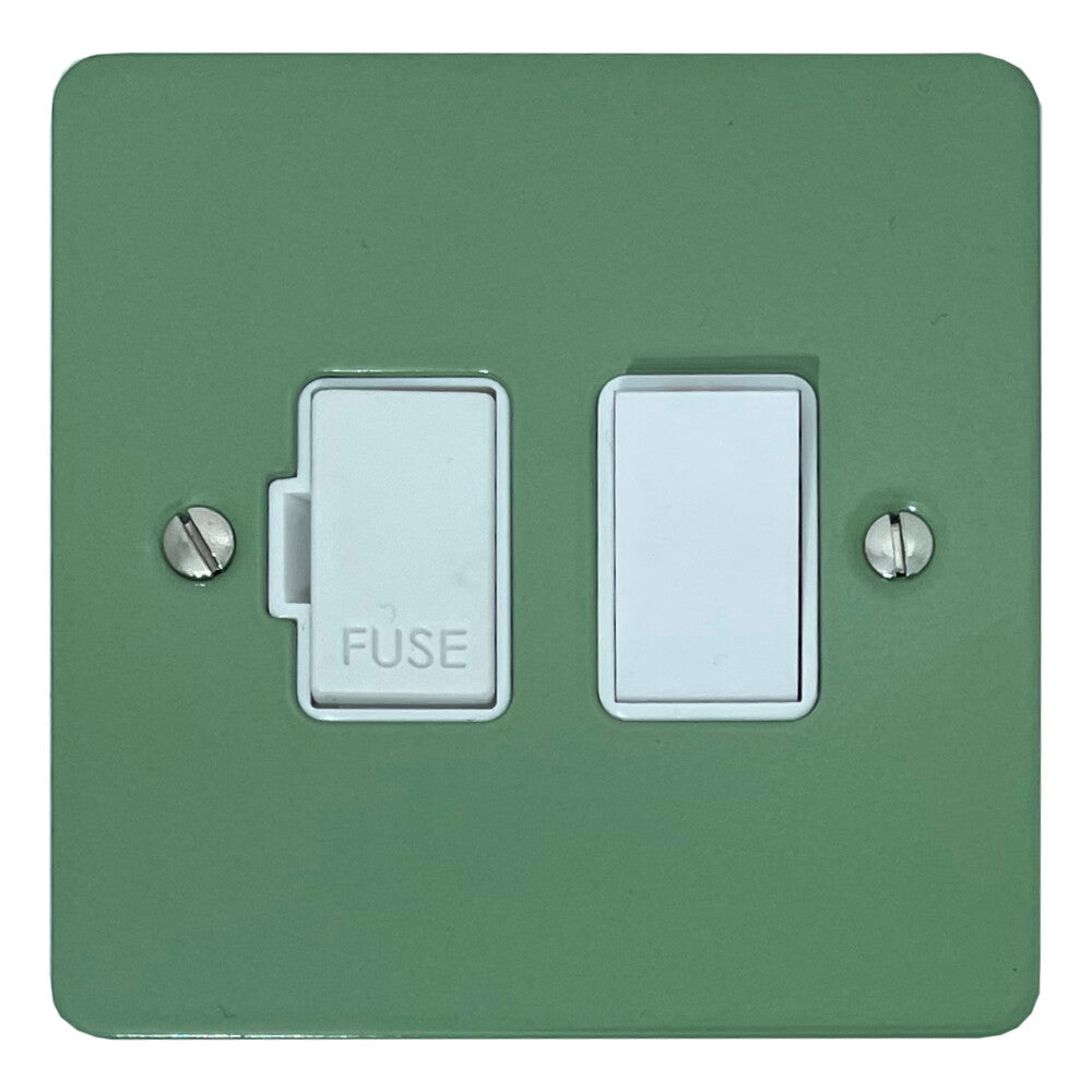 Flat Sage Green Switched Fuse Spur (White Switch)
