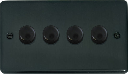 Contour Black Bronze 4 Gang LED Dimmer
