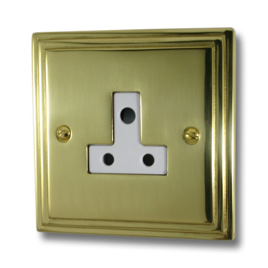 Victorian Polished Brass 5A Socket