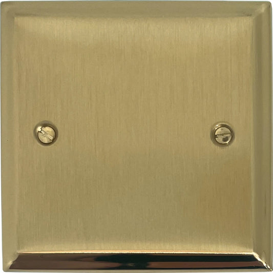 Deco Satin Brass 1 Gang Blank