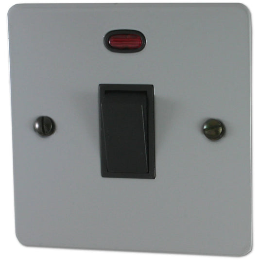 Flat Light Grey 20A Dp Switch + Neon