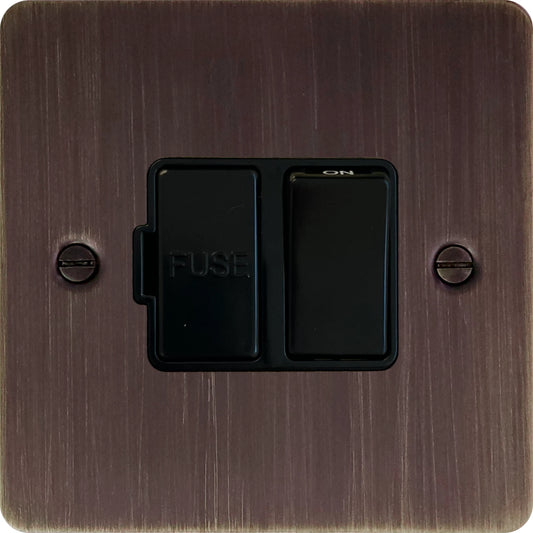 Flat Antique Copper Switched Fused Spur