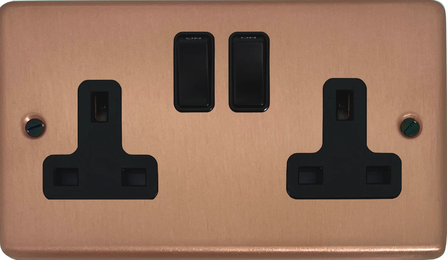 Contour  Rose Gold  2 Gang Socket