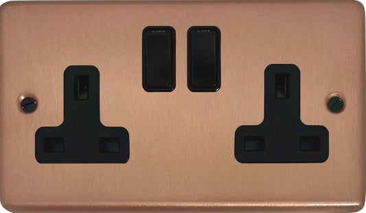 Contour  Rose Gold  2 Gang Socket