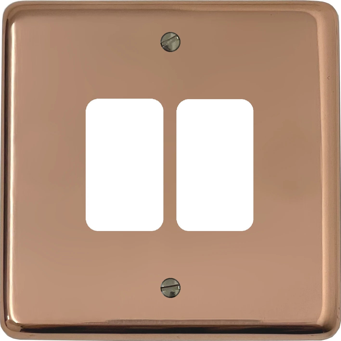Contour Bright Copper 2 Gang Grid Plate