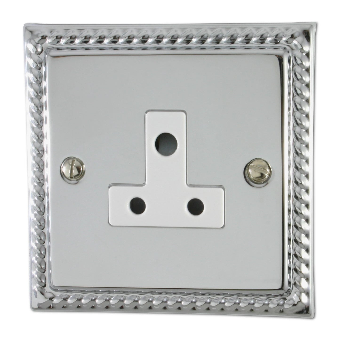 Georgian Polished Chrome 5 Amp Socket