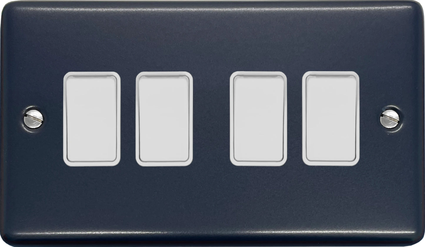 Contour Blue 4 Gang Switch