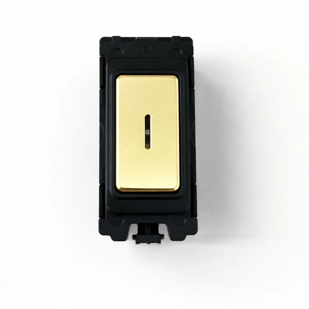 20A 2 way SP Switch Including key - Black and Polished Brass Switch