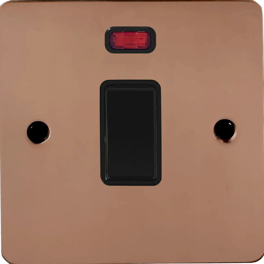 Flat Bright Copper 20A Dp Switch + Neon