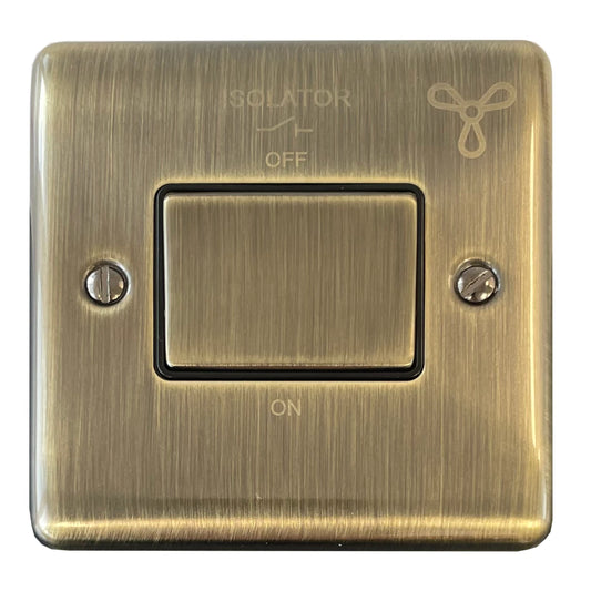 Basics Antique Brass Triple Pole Fan Isolator