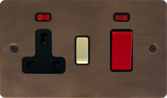 Flat Medium Bronze Cooker Socket