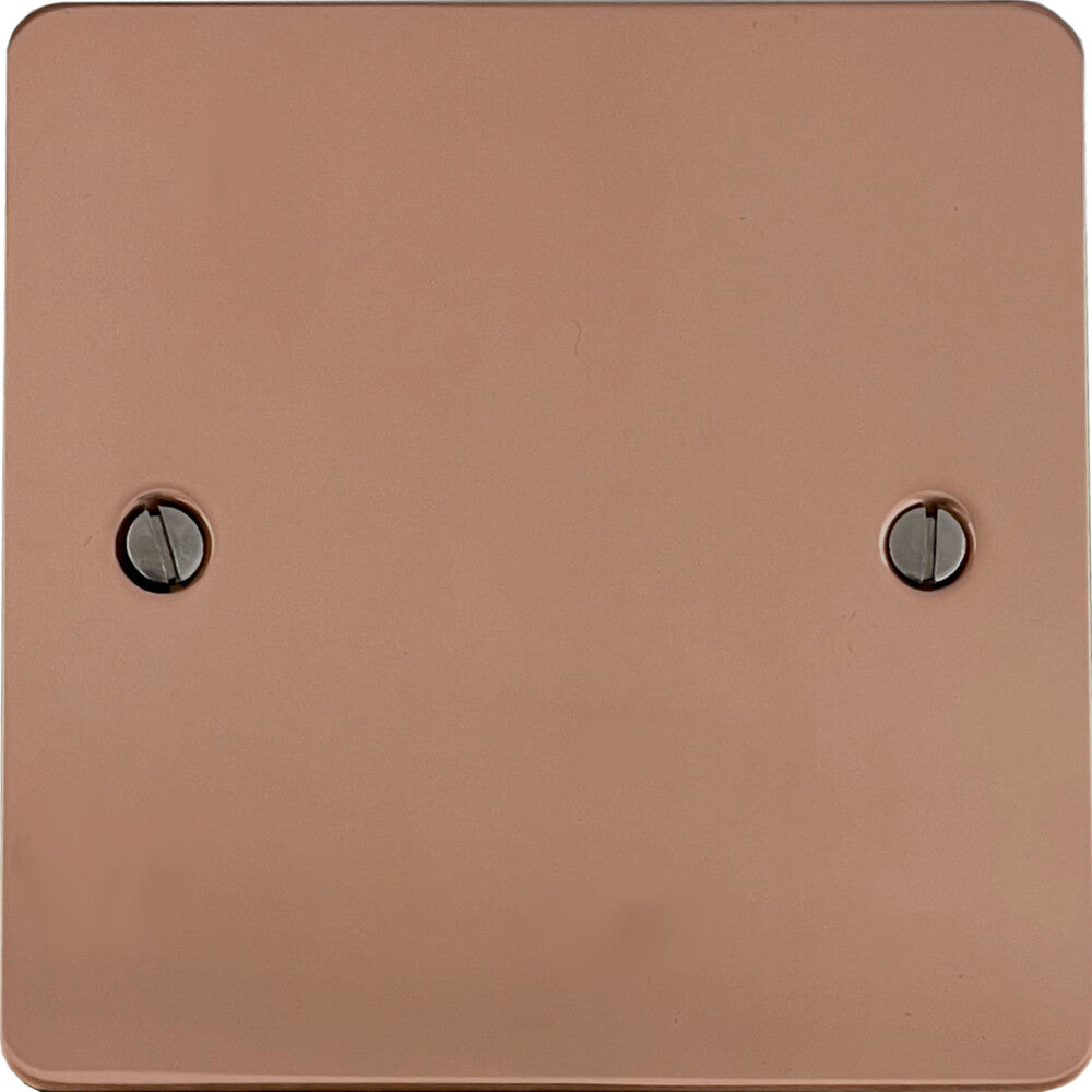 Flat Bright Copper 1 Gang Blank