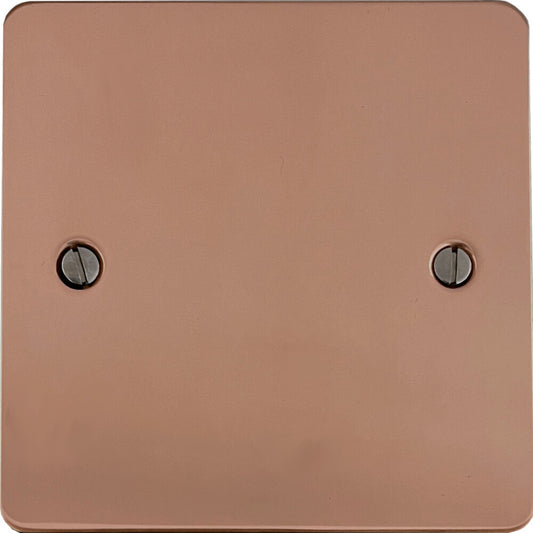 Flat Bright Copper 1 Gang Blank