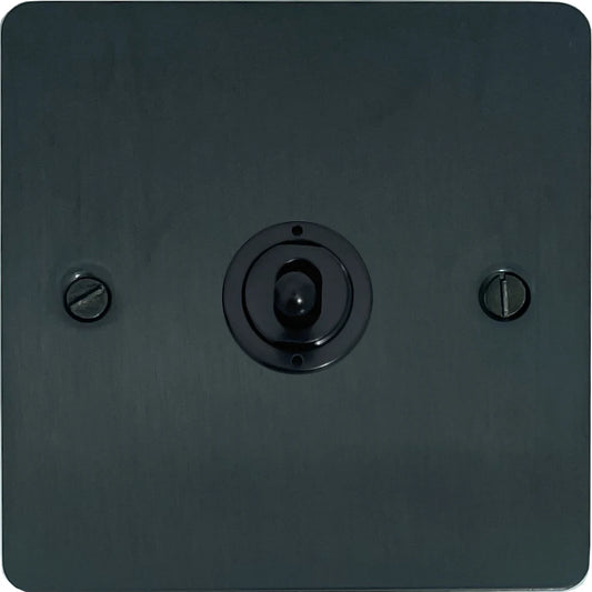 Flat Black Bronze 1 Gang Toggle (Flat Black Toggle)