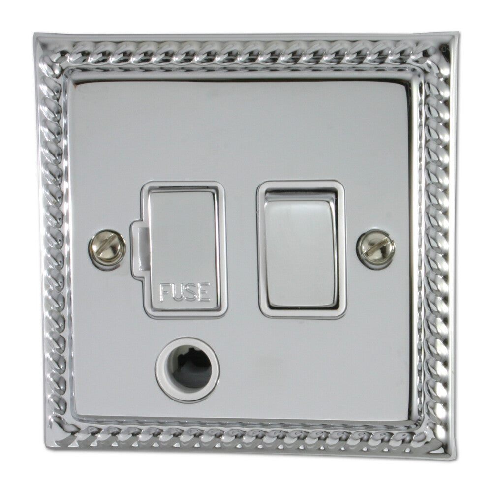Georgian Polished Chrome Switch Fused Spur & F/O