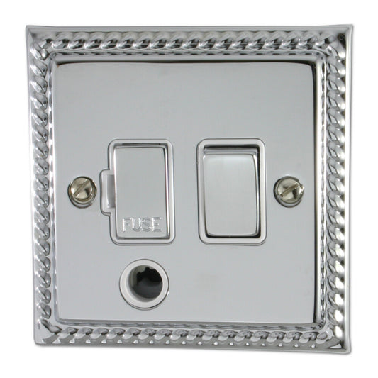 Georgian Polished Chrome Switch Fused Spur & F/O