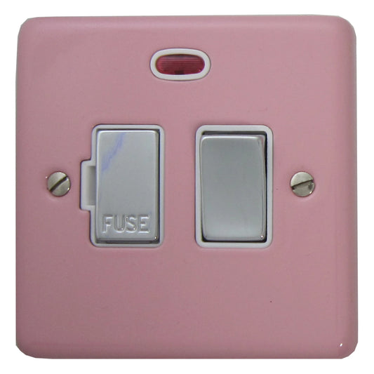 Contour Gloss Pink Switched Fuse Spur with Neon (White Insert/ Chrome Switch)