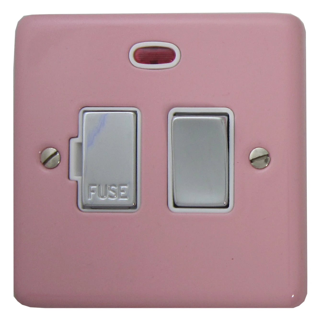 Contour Gloss Pink Switched Fuse Spur with Neon (White Insert/ Chrome Switch)