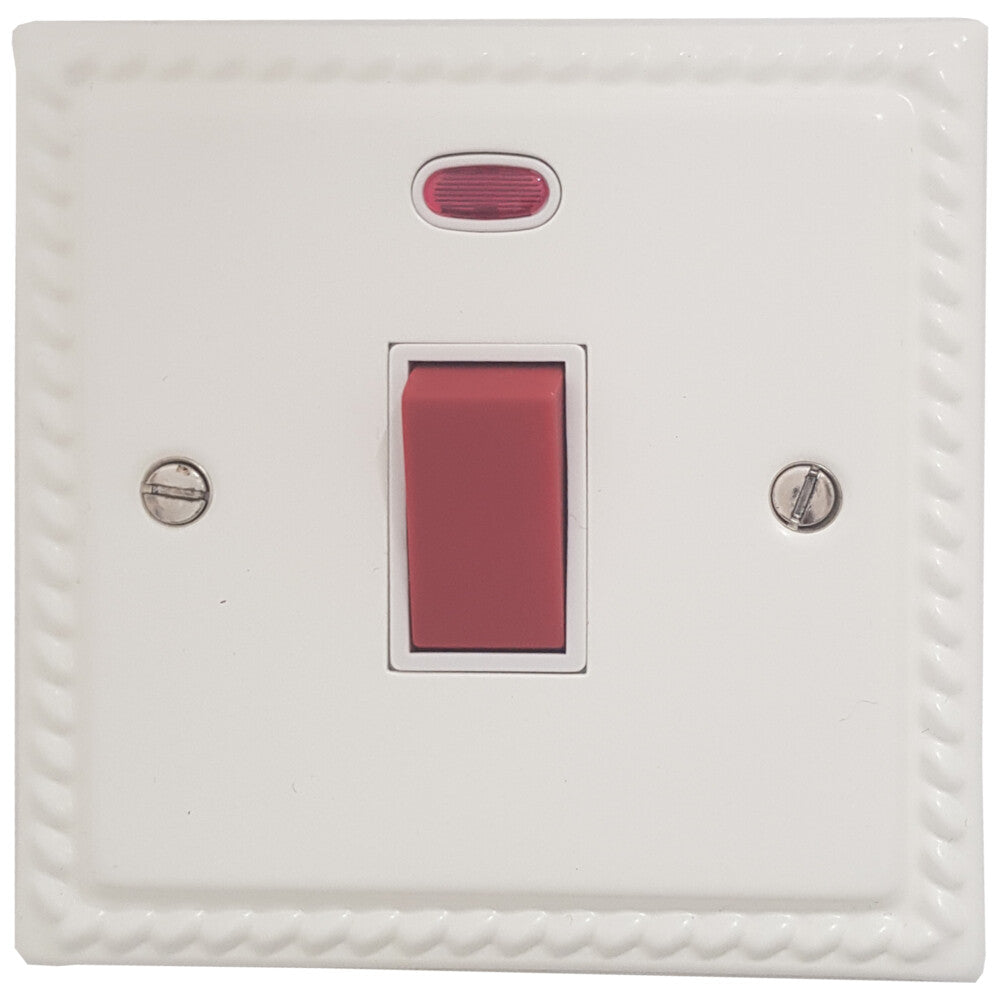 Georgian Flat White 45A Dp Switch Small Plate