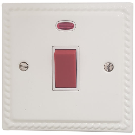 Georgian Flat White 45A Dp Switch Small Plate