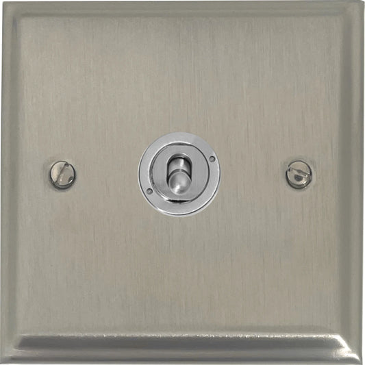 Deco Satin Nickel Intermediate Toggle (Brushed Steel Toggle)