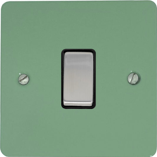 Flat Sage Green Intermediate Switch (Satin Chrome Switch/Black Insert)
