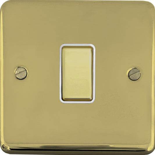 Contour  Unlacquered Brass  1 Gang 2 Way Switch