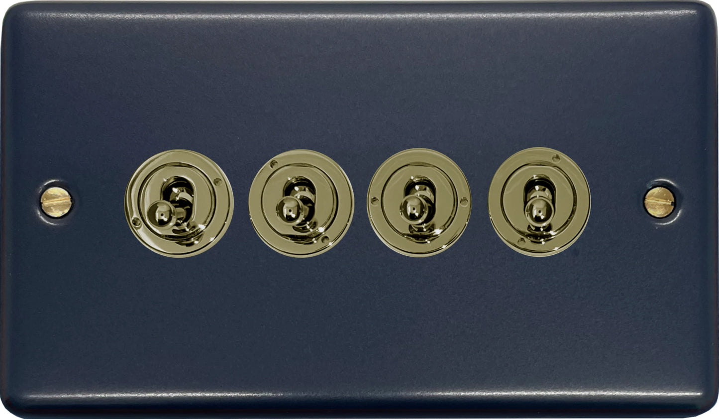 Contour Blue 4 Gang Toggle