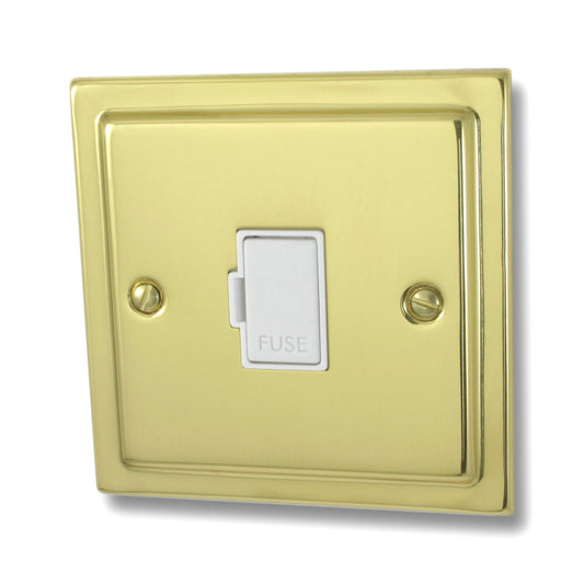 Victorian Unlacquered Brass Unswitched Spur - Victorian Cast range electrical spur