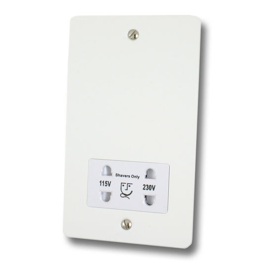 Flat White Shaver Socket